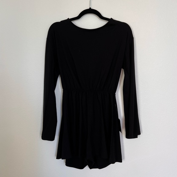 Lulu’s Black Long Sleeve Cutout Romper - Picture 5 of 9